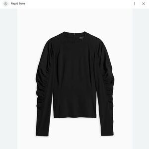 Rag & Bone Stephanie Blouse With zipper details Black . Size 10